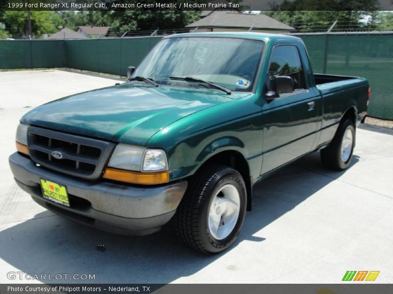 Amazon Green Metallic / Medium Prairie Tan 1999 Ford Ranger XL Regular Cab