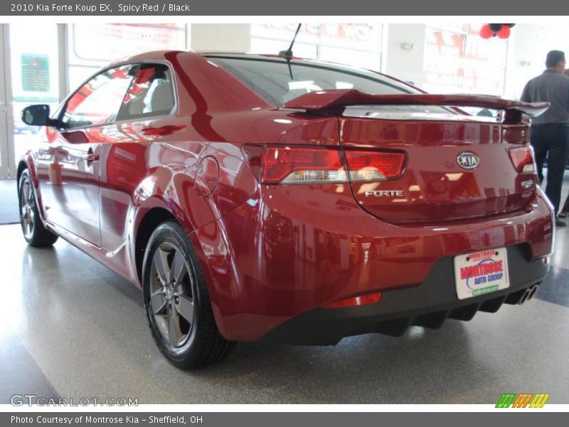 Spicy Red / Black 2010 Kia Forte Koup EX