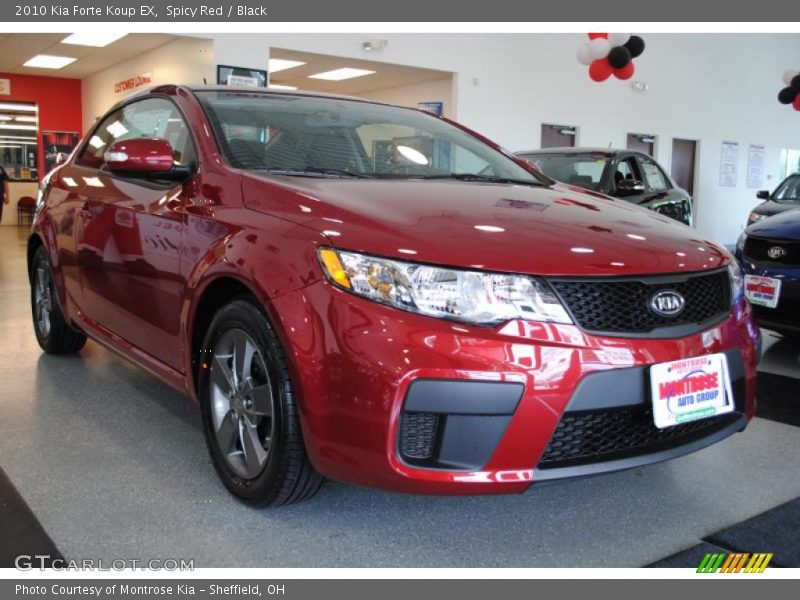 Spicy Red / Black 2010 Kia Forte Koup EX