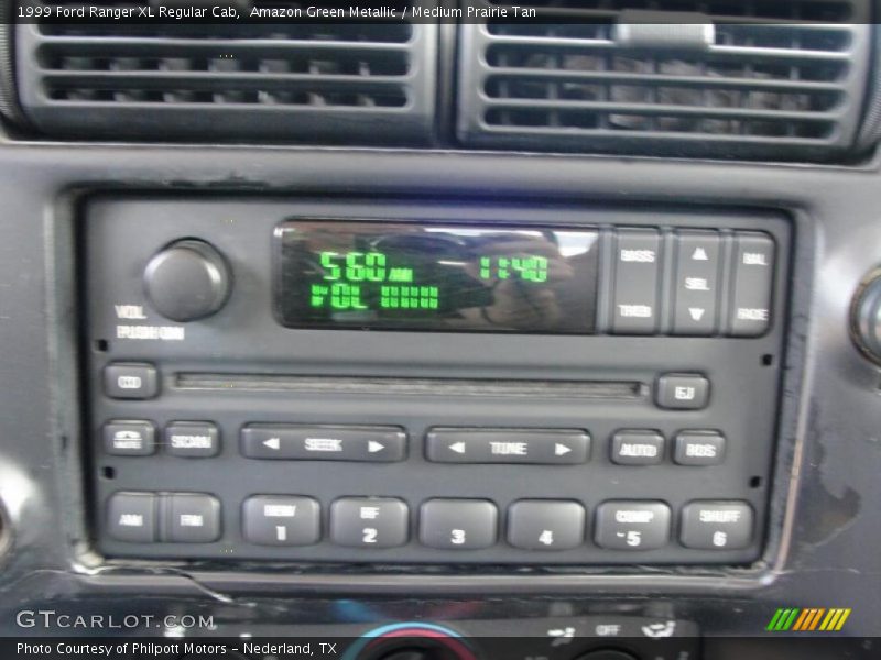 Amazon Green Metallic / Medium Prairie Tan 1999 Ford Ranger XL Regular Cab