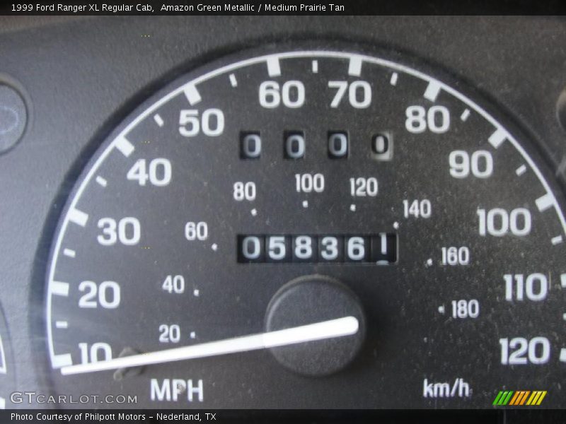 Amazon Green Metallic / Medium Prairie Tan 1999 Ford Ranger XL Regular Cab