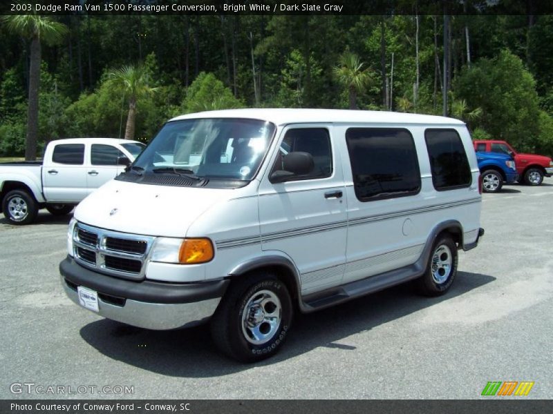 Bright White / Dark Slate Gray 2003 Dodge Ram Van 1500 Passenger Conversion