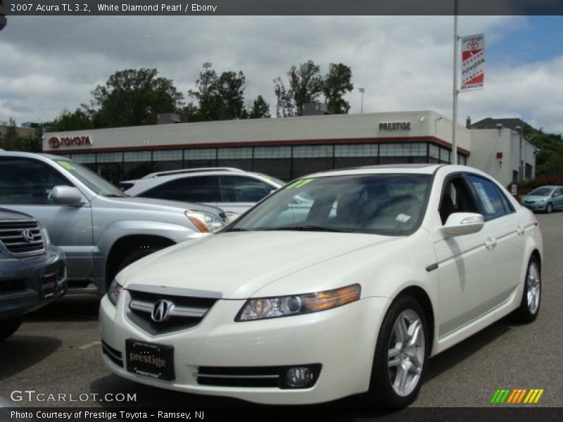White Diamond Pearl / Ebony 2007 Acura TL 3.2