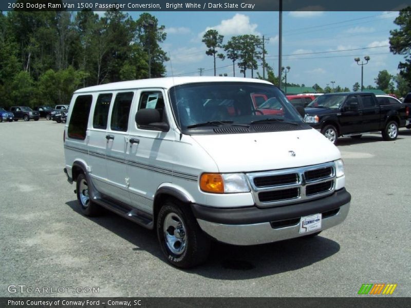 Bright White / Dark Slate Gray 2003 Dodge Ram Van 1500 Passenger Conversion