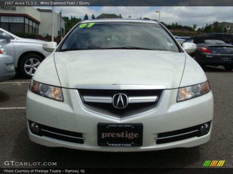 White Diamond Pearl / Ebony 2007 Acura TL 3.2