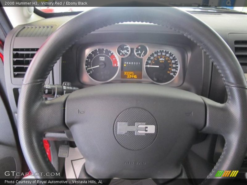 Victory Red / Ebony Black 2008 Hummer H3