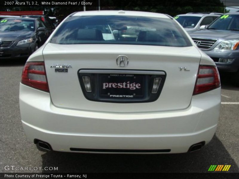 White Diamond Pearl / Ebony 2007 Acura TL 3.2