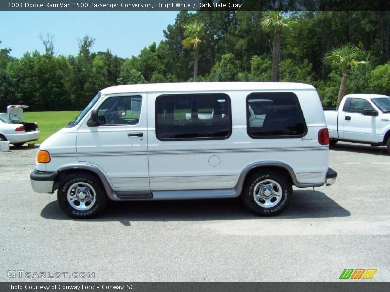 Bright White / Dark Slate Gray 2003 Dodge Ram Van 1500 Passenger Conversion