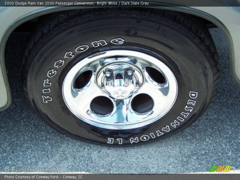 Bright White / Dark Slate Gray 2003 Dodge Ram Van 1500 Passenger Conversion