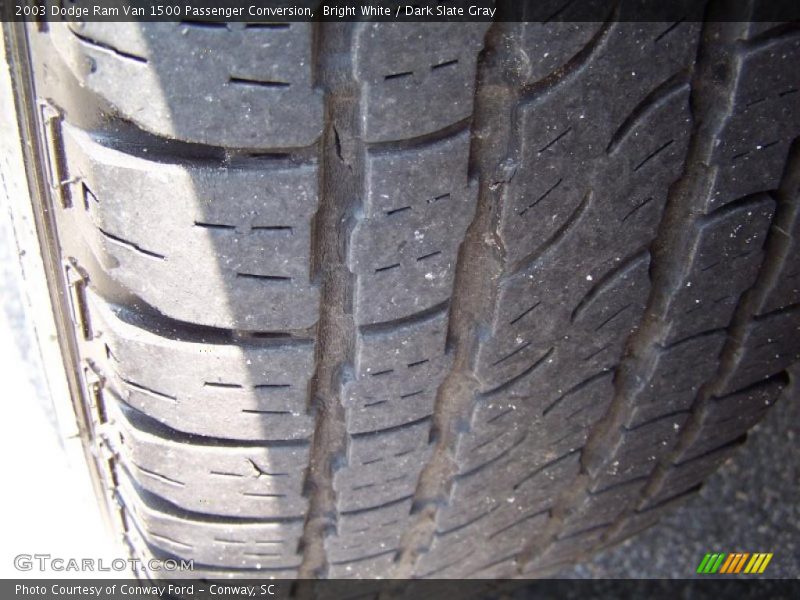 Bright White / Dark Slate Gray 2003 Dodge Ram Van 1500 Passenger Conversion