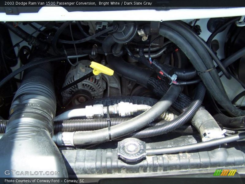 Bright White / Dark Slate Gray 2003 Dodge Ram Van 1500 Passenger Conversion