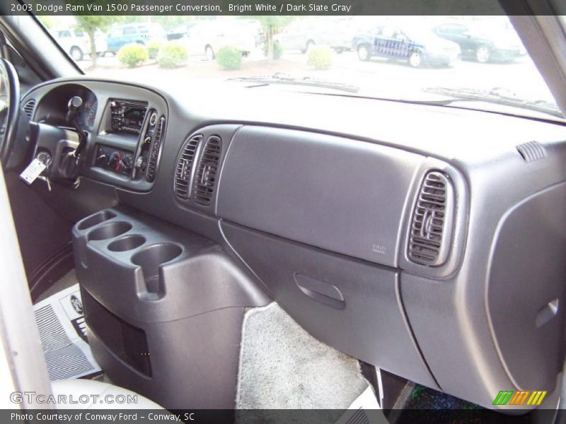 Bright White / Dark Slate Gray 2003 Dodge Ram Van 1500 Passenger Conversion