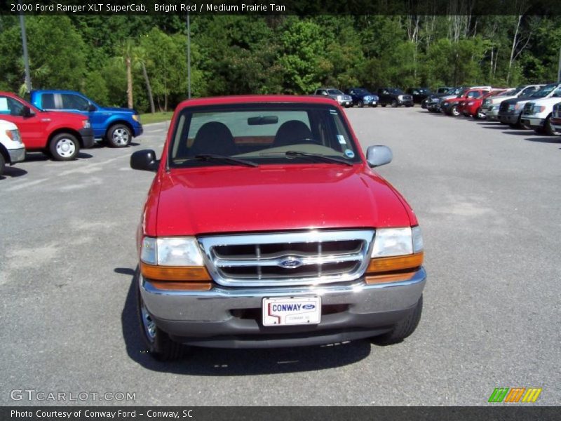 Bright Red / Medium Prairie Tan 2000 Ford Ranger XLT SuperCab