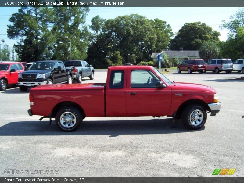 Bright Red / Medium Prairie Tan 2000 Ford Ranger XLT SuperCab