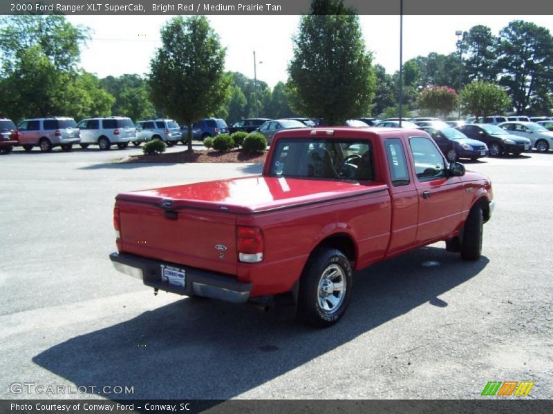 Bright Red / Medium Prairie Tan 2000 Ford Ranger XLT SuperCab
