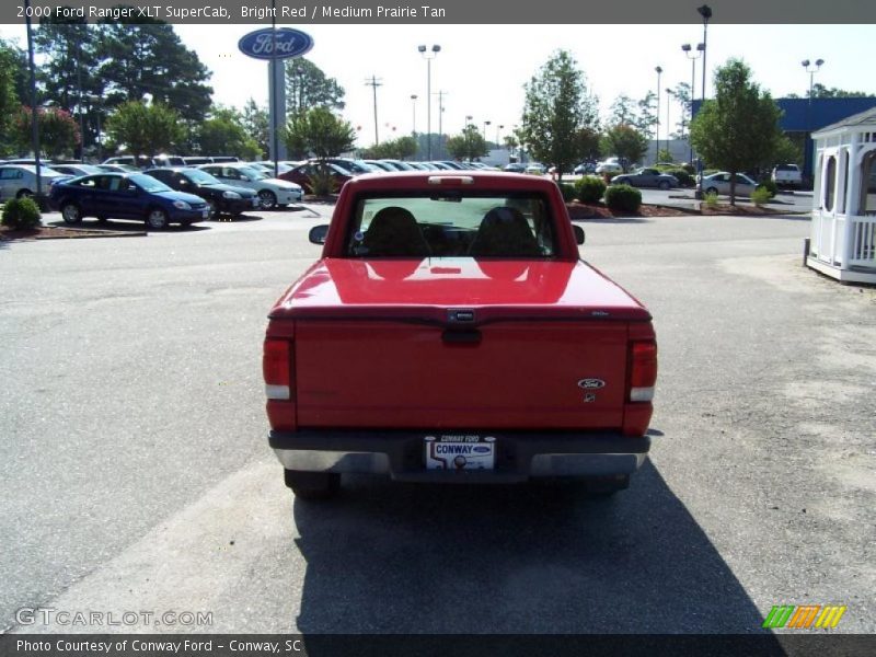 Bright Red / Medium Prairie Tan 2000 Ford Ranger XLT SuperCab