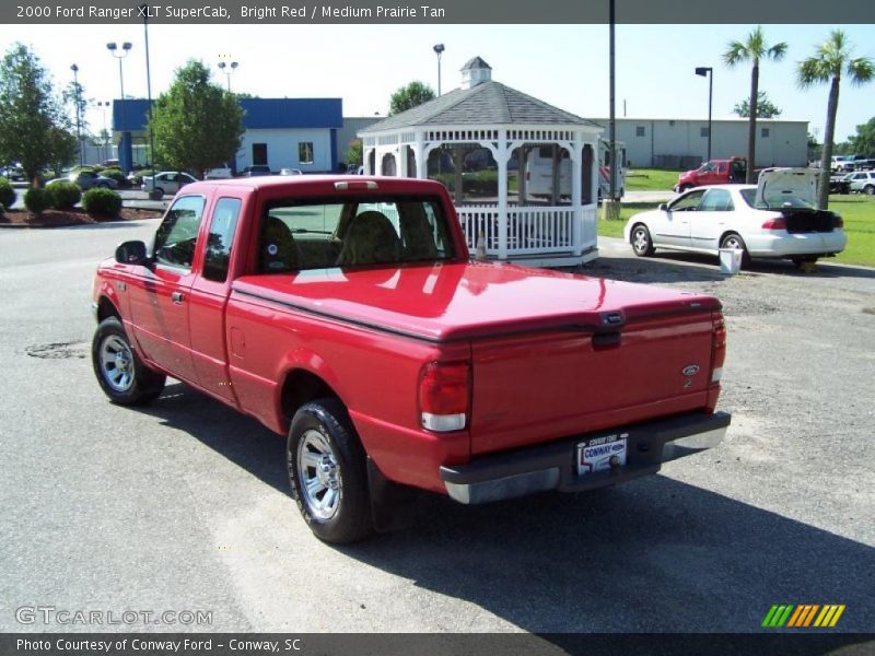 Bright Red / Medium Prairie Tan 2000 Ford Ranger XLT SuperCab