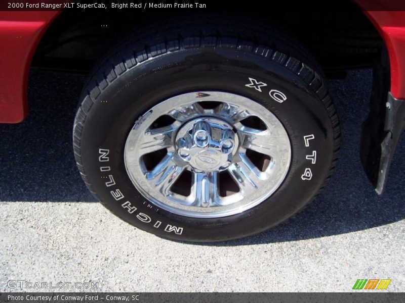 Bright Red / Medium Prairie Tan 2000 Ford Ranger XLT SuperCab