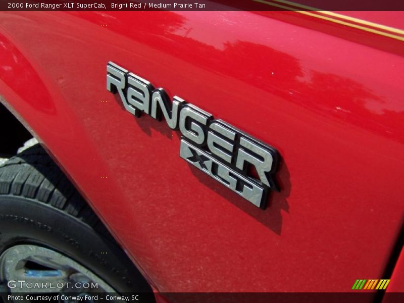 Bright Red / Medium Prairie Tan 2000 Ford Ranger XLT SuperCab