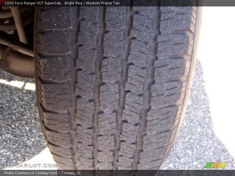 Bright Red / Medium Prairie Tan 2000 Ford Ranger XLT SuperCab