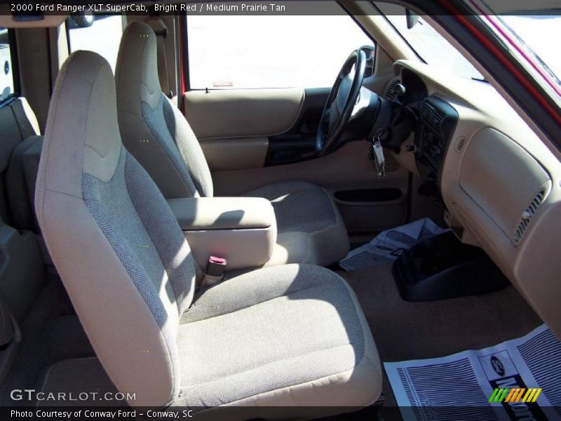 Bright Red / Medium Prairie Tan 2000 Ford Ranger XLT SuperCab