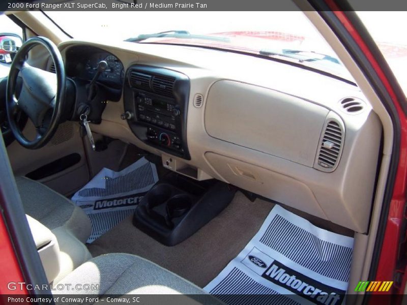 Bright Red / Medium Prairie Tan 2000 Ford Ranger XLT SuperCab