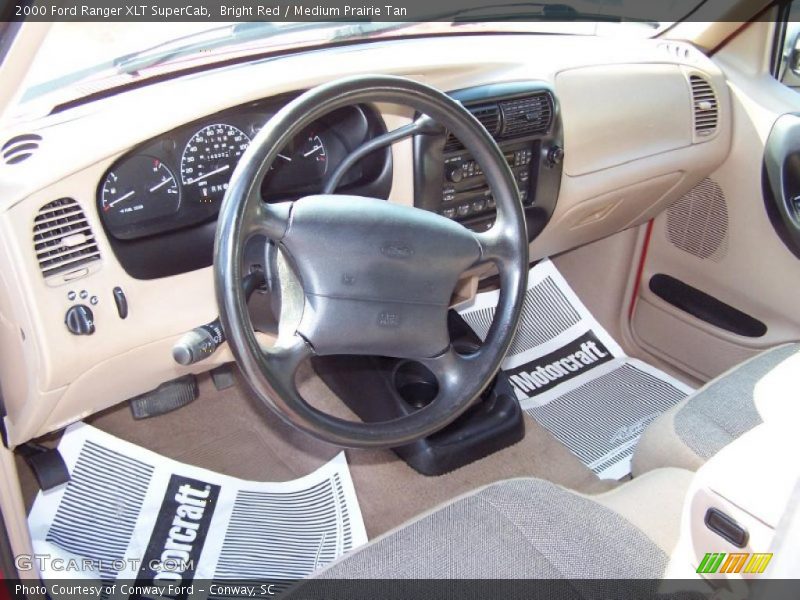 Bright Red / Medium Prairie Tan 2000 Ford Ranger XLT SuperCab