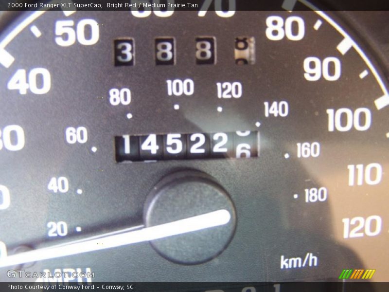 Bright Red / Medium Prairie Tan 2000 Ford Ranger XLT SuperCab