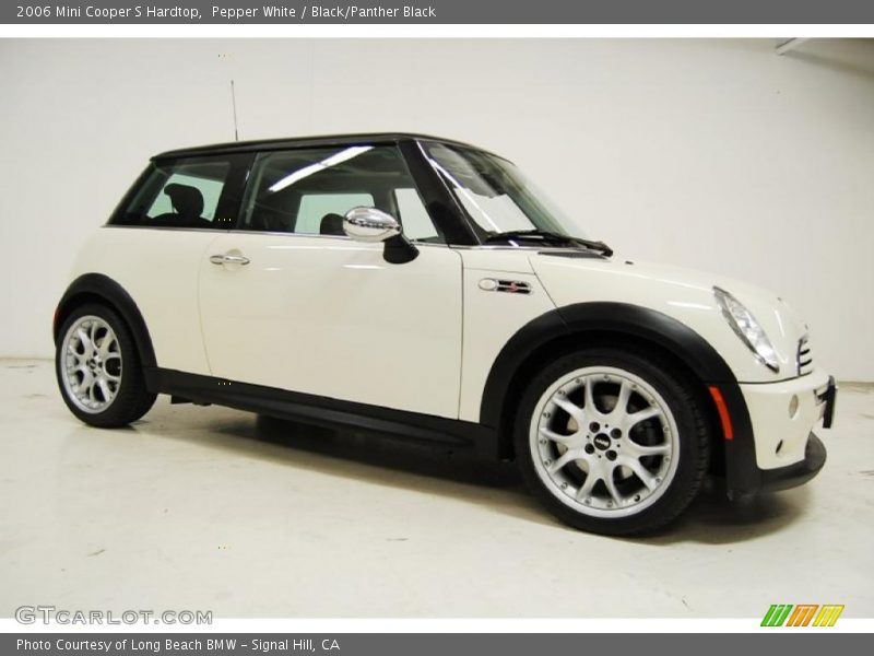 Pepper White / Black/Panther Black 2006 Mini Cooper S Hardtop