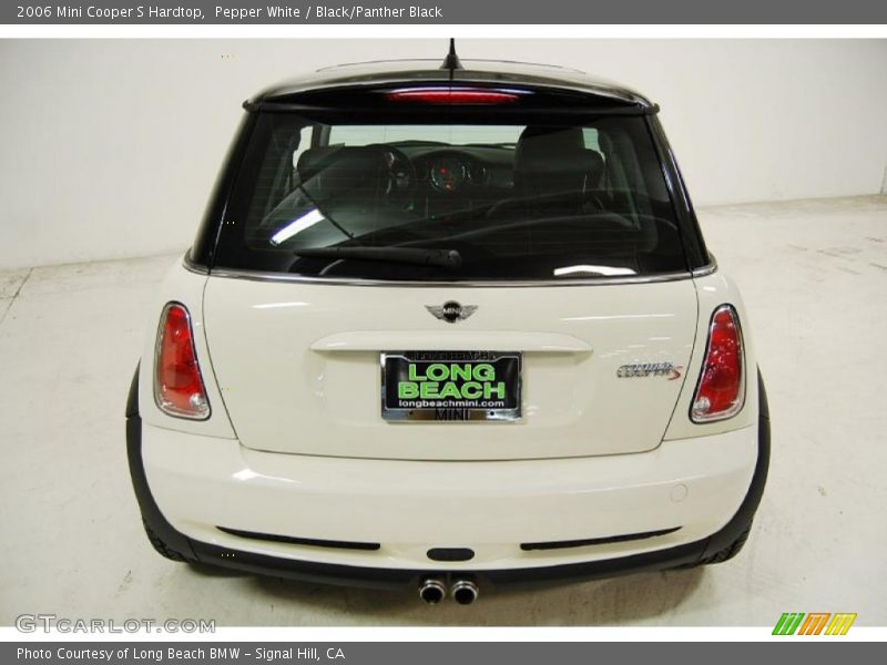 Pepper White / Black/Panther Black 2006 Mini Cooper S Hardtop