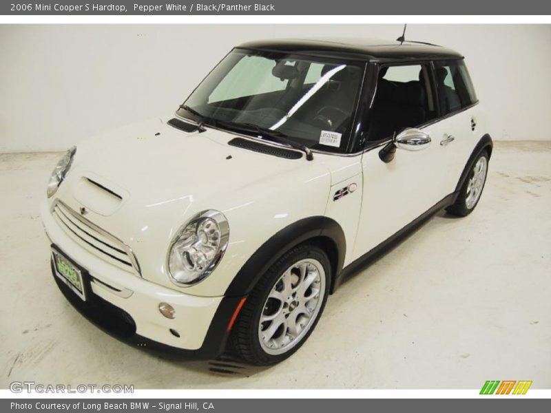 Pepper White / Black/Panther Black 2006 Mini Cooper S Hardtop