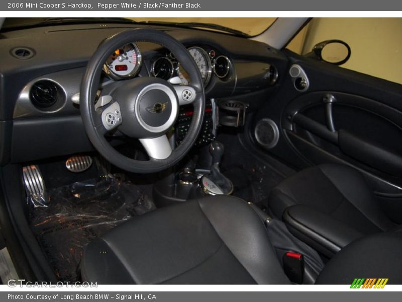 Pepper White / Black/Panther Black 2006 Mini Cooper S Hardtop