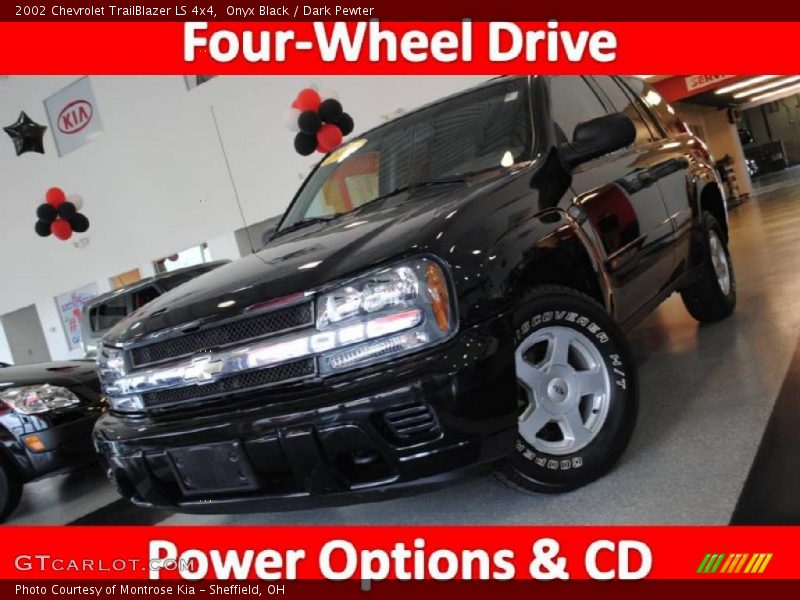 Onyx Black / Dark Pewter 2002 Chevrolet TrailBlazer LS 4x4