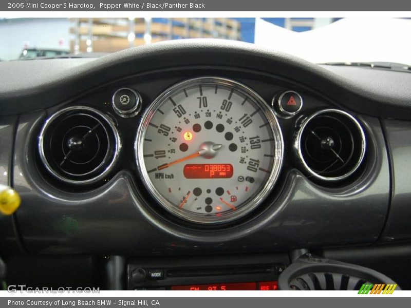Pepper White / Black/Panther Black 2006 Mini Cooper S Hardtop