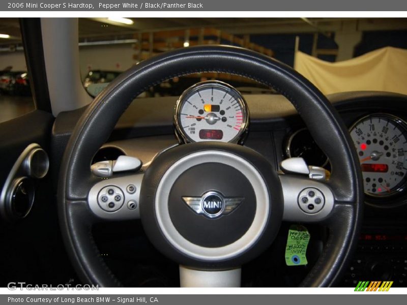Pepper White / Black/Panther Black 2006 Mini Cooper S Hardtop