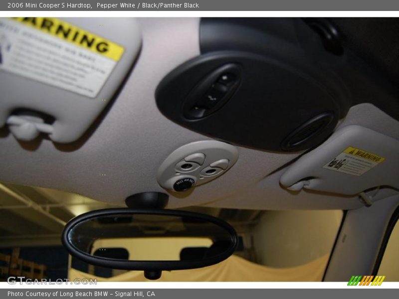 Pepper White / Black/Panther Black 2006 Mini Cooper S Hardtop