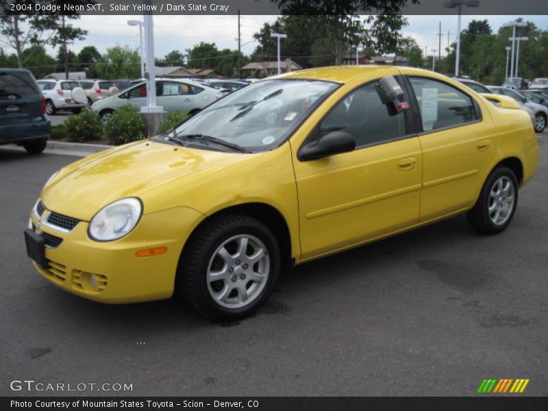 Solar Yellow / Dark Slate Gray 2004 Dodge Neon SXT