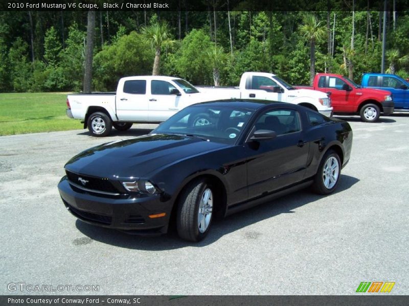 Black / Charcoal Black 2010 Ford Mustang V6 Coupe