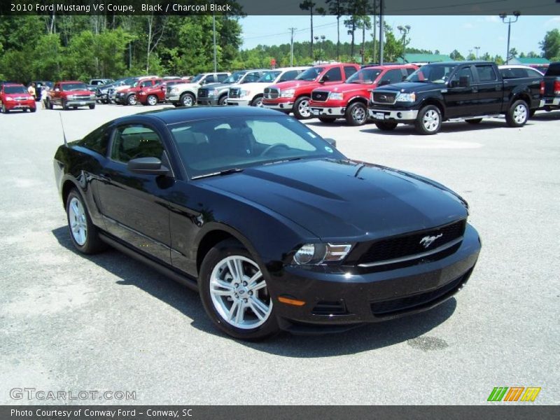 Black / Charcoal Black 2010 Ford Mustang V6 Coupe