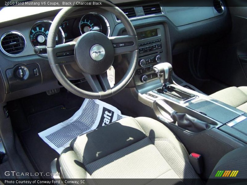 Black / Charcoal Black 2010 Ford Mustang V6 Coupe
