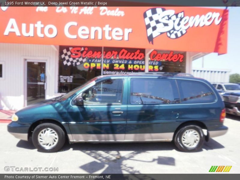 Deep Jewel Green Metallic / Beige 1995 Ford Windstar LX