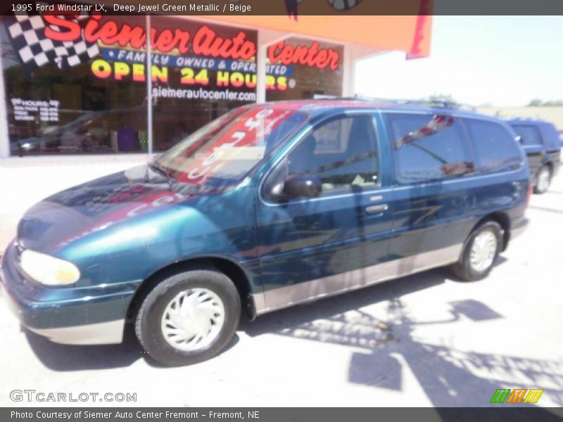 Deep Jewel Green Metallic / Beige 1995 Ford Windstar LX