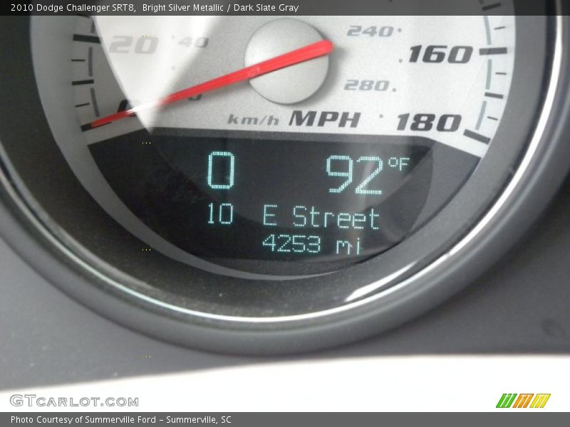 Bright Silver Metallic / Dark Slate Gray 2010 Dodge Challenger SRT8