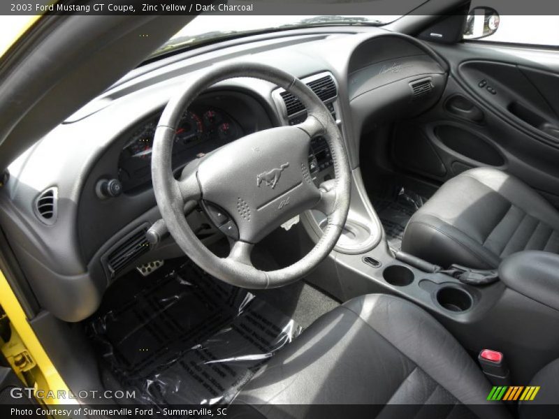 Zinc Yellow / Dark Charcoal 2003 Ford Mustang GT Coupe