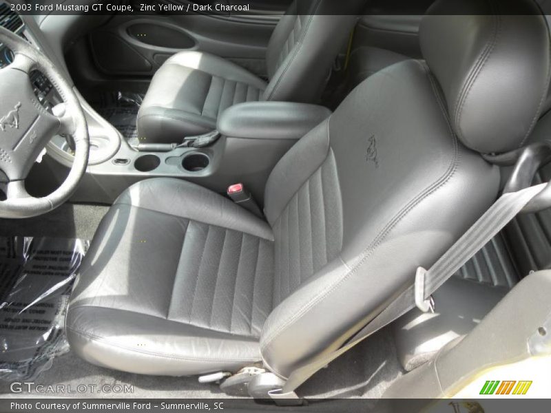 Zinc Yellow / Dark Charcoal 2003 Ford Mustang GT Coupe