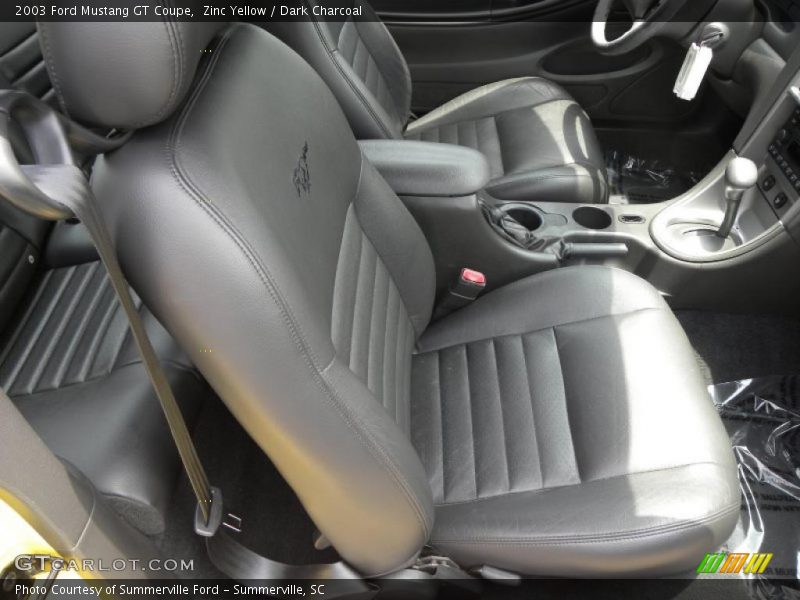 Zinc Yellow / Dark Charcoal 2003 Ford Mustang GT Coupe
