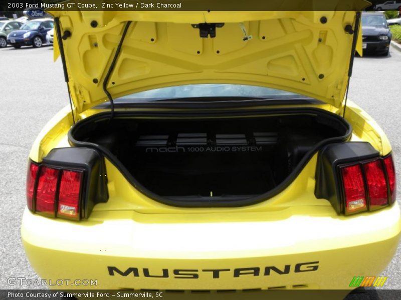 Zinc Yellow / Dark Charcoal 2003 Ford Mustang GT Coupe