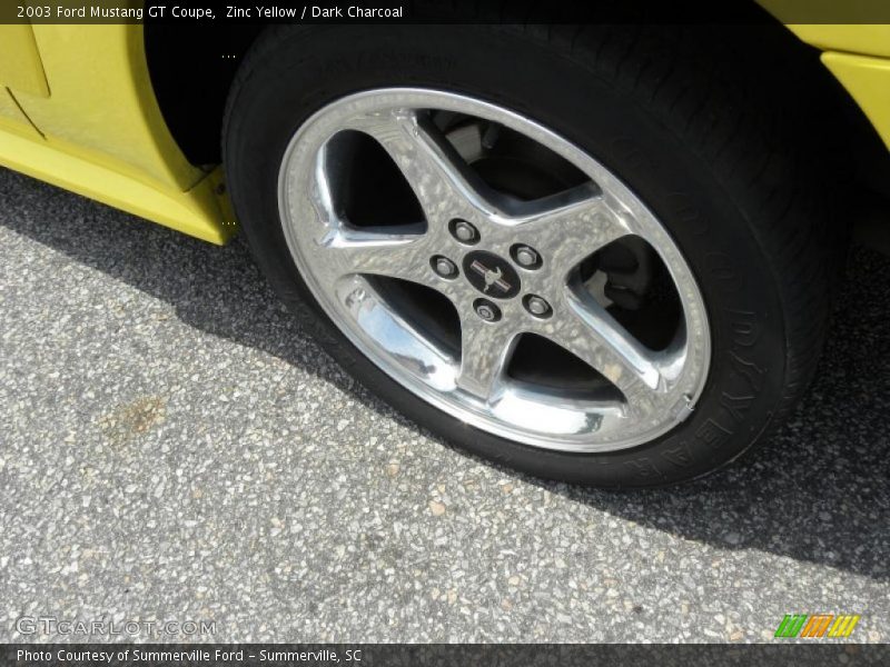 Zinc Yellow / Dark Charcoal 2003 Ford Mustang GT Coupe