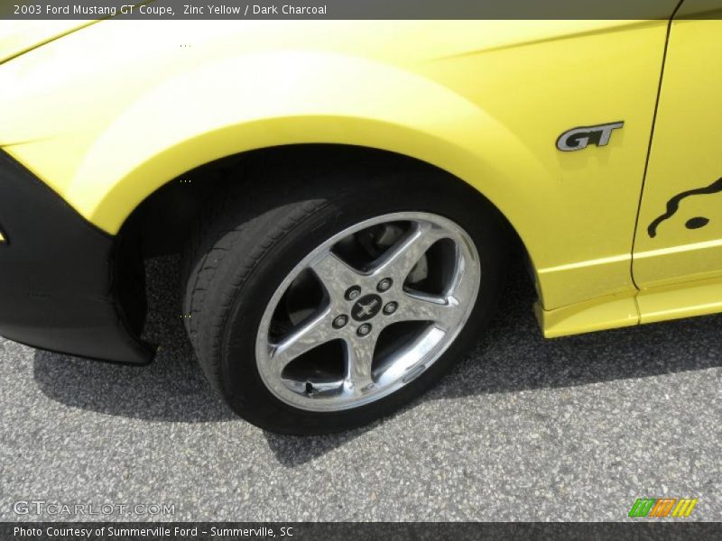Zinc Yellow / Dark Charcoal 2003 Ford Mustang GT Coupe