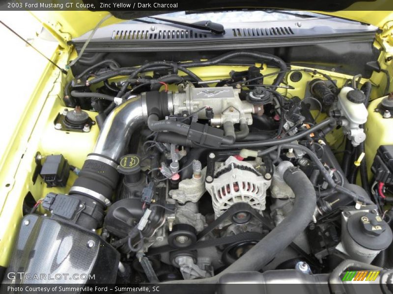 Zinc Yellow / Dark Charcoal 2003 Ford Mustang GT Coupe